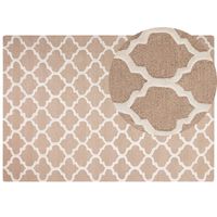 Beliani ERBAA - Laagpolig-Beige-Wol - thumbnail