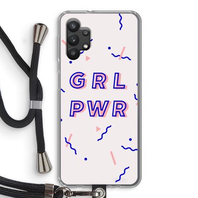 GRL PWR: Samsung Galaxy A32 5G Transparant Hoesje met koord