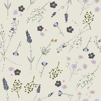 Paarse wilde bloemen keuken behang