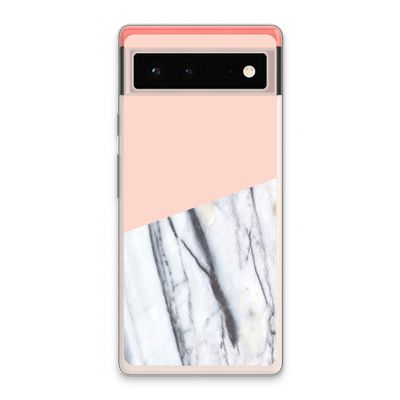 A touch of peach: Google Pixel 6 Transparant Hoesje