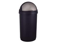 Curver Roll Bullet Bin 50 Liter Zwart/zilver Ø39x75cm - thumbnail