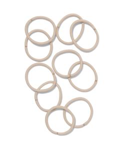 HEMA Haarelastieken Beige Ø5cm - 10 Stuks