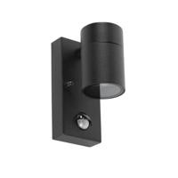 Set van 3 Mason Wandlampen - 4000K neutraal wit - Bewegingssensor en Schemerschakelaar - Zwart - IP44 Waterdicht - Wandspot voor binnen en buiten