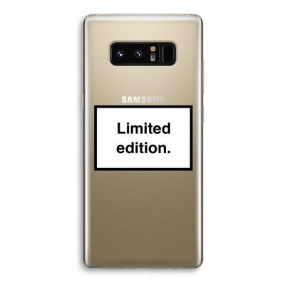 Limited edition: Samsung Galaxy Note 8 Transparant Hoesje