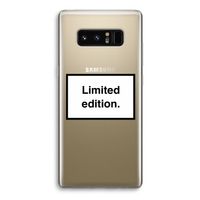 Limited edition: Samsung Galaxy Note 8 Transparant Hoesje