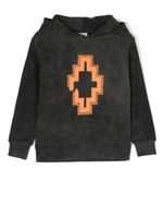 Marcelo Burlon County Of Milan Kids hoodie frangé à imprimé graphique - Noir