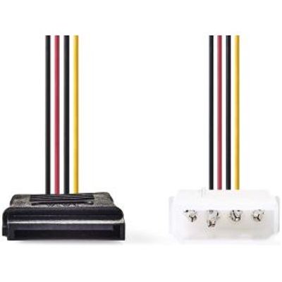 Nedis Interne Voedingskabel Molex Male - SATA 15-Pins Female Verguld 0.15 m
