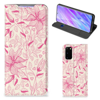 Samsung Galaxy S20 Smart Cover Pink Flowers