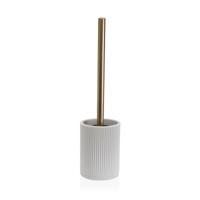 Toiletborstel Versa Wit Hars Staal 9,4 x 37 x 9,4 cm - thumbnail
