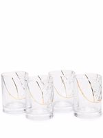 Seletti lot de 4 verres à détail en or 24ct - Blanc