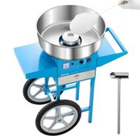 VEVOR Commerciële Suikerspinmachine met Kar 1000W Blauw