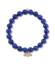 Sydney Evan bracelet en or 14ct serti de lapis-lazuli