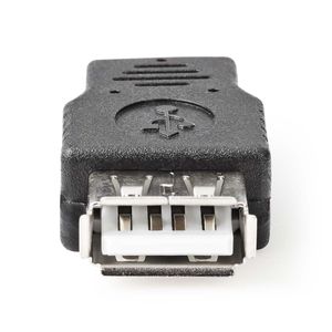 Nedis USB Micro-B Adapter | USB 2.0 | USB Micro-B Male | USB-A Female | 480 Mbps | Vernikkeld | PVC | Zwart | Blister - CCGB60901BK