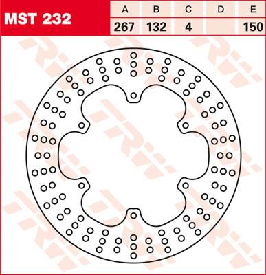 TRW Remschijf, remschijven voor de moto, MST232