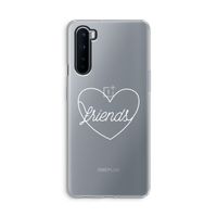 Friends heart pastel: OnePlus Nord Transparant Hoesje