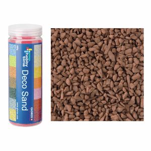 3x busjes grof decoratie zand/kiezels bruin 500 gram