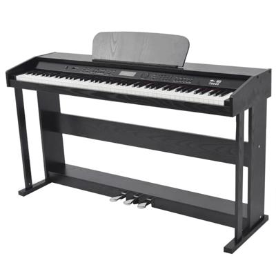 Digitale piano met pedalen 88 toetsen zwart