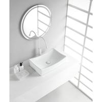 Wiesbaden Slide Waskom Rechthoekig - 55x35x12cm - Keramiek - Glans Wit