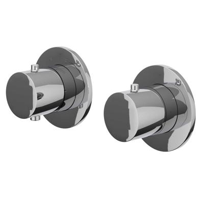Afbouwdeel IVY Bond Inbouwthermostaat Symmetry 2-Weg Stop-Omstel Met Rond Rozet Chroom IVY