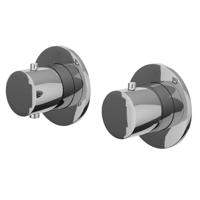 Afbouwdeel IVY Bond Inbouwthermostaat Symmetry 2-Weg Stop-Omstel Met Rond Rozet Chroom IVY