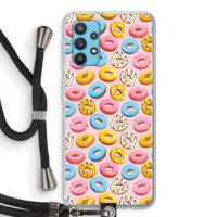 Pink donuts: Samsung Galaxy A32 4G Transparant Hoesje met koord - thumbnail