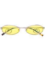 Marine Serre x Vuarnet Swirl lunettes de soleil à monture ovale - Jaune