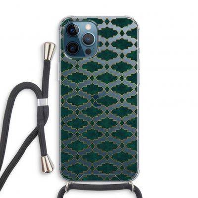 Moroccan tiles: iPhone 12 Pro Transparant Hoesje met koord
