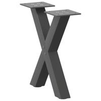 Salontafelpoten 2 st X-vormig 40x(30-31) cm staal antraciet
