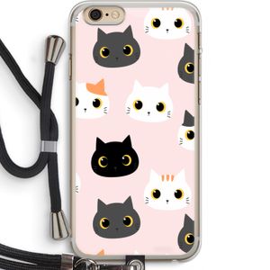Katten: iPhone 6 PLUS / 6S PLUS Transparant Hoesje met koord