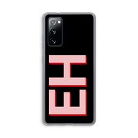 Monogram: Samsung Galaxy S20 FE / S20 FE 5G Transparant Hoesje Monogram: Samsung Galaxy S20 FE / S20 FE 5G Transparant Hoesje