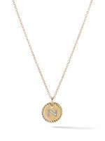 David Yurman collier Cable Collectibles en or 18ct à pendentif à initiale N