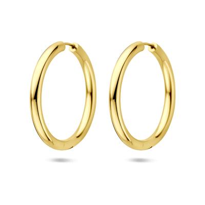 Verguld Zilveren Klapoorringen Geel - 39x4mm - 925 Zilver, 1 Micron