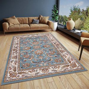 Vintage Vloerkleed Reni Turquoise - 120x170cm - Meerkleurig Klassiek Vloerkleed - 123vloerkleed.nl
