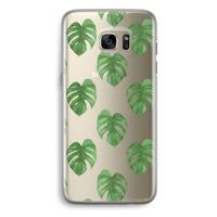 Monstera leaves: Samsung Galaxy S7 Edge Transparant Hoesje - thumbnail