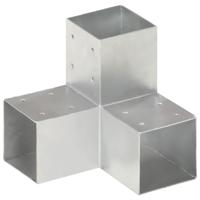 VidaXL Paalverbinding y-vorm 91x91 mm gegalvaniseerd metaal
