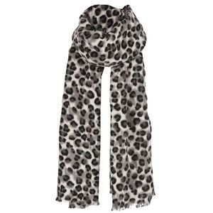 Sarlini Langwerpige Sjaal Leopard Multi Denim