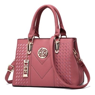 Borduurwerk messenger bags vrouwen lederen handtassen tassen voor vrouwen hand Bag (roze)