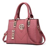 Borduurwerk messenger bags vrouwen lederen handtassen tassen voor vrouwen hand Bag (roze)