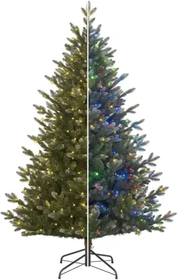 Black Box Trees Burton verlichte kerstboom blauwgroen 215cm, 500 lampjes