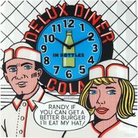 NeXtime klok 8167 delux diner, 43x43cm, wall, multi-color