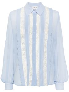 P.A.R.O.S.H. chemise à empiècement en dentelle - Bleu