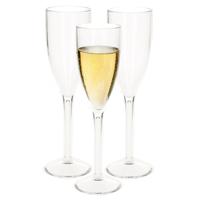 Champagne/prosecco flute glas - 20x - 15 cl/150 ml - onbreekbaar transparant kunststof - bruiloft gl