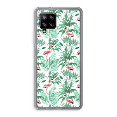 Flamingo bladeren: Samsung Galaxy A42 5G Transparant Hoesje