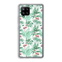 Flamingo bladeren: Samsung Galaxy A42 5G Transparant Hoesje
