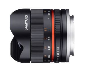 Samyang 8mm f/2.8 Fisheye II Canon EF-M zwart
