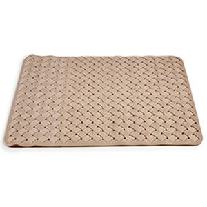 Arte r anti-slip badkamer douche/bad mat - beige - PVC - 78 x 38 cm - Badmatjes