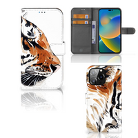 Hoesje iPhone 14 Pro Max Watercolor Tiger