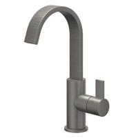 IVY Pact Wastafelkraan - Hoge Cascade Draaibare Uitloop - Geborsteld Metal Black PVD