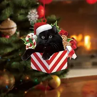 Kerstboom Hanger met Zwarte Kat in Cadeaudoos - Home & Living - Spiritueelboek.nl - thumbnail