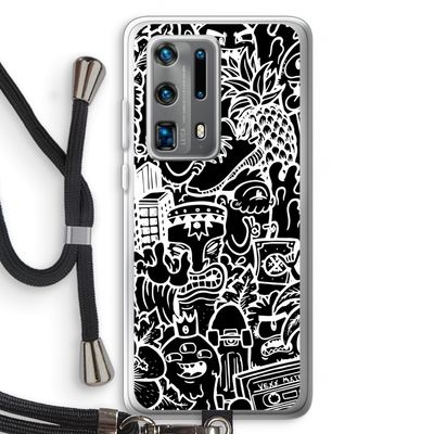 Vexx Black Mixtape: Huawei P40 Pro Plus Transparant Hoesje met koord
